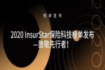 榜单发布|2020 InsurStar保险科技榜单发布——致敬先行者！